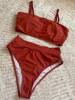 Orange High Waisted Bikini